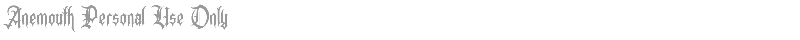 Anemouth font preview